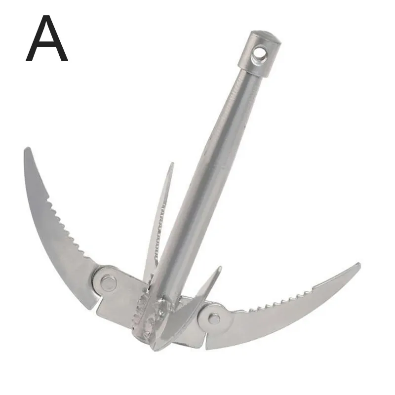 Folding Anchor With Grappling Hook And Rope Survival Tool For
