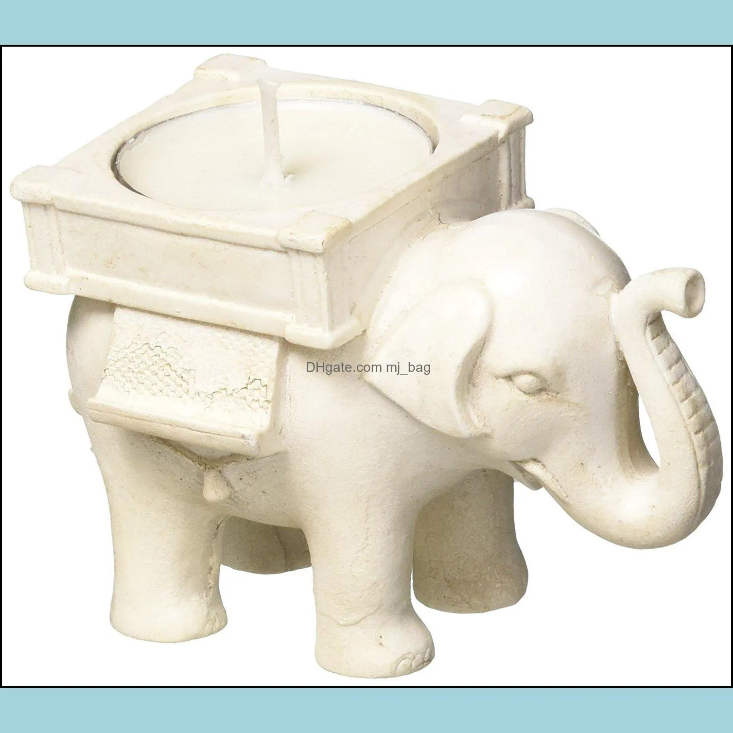 lucky elephant antique ivory candle holders placecard holder candlesticks birthday wedding party home decoration craft gift