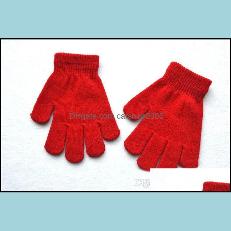 Winter Warm Children Knitted Gloves Kids Girls Gloves Full Finger Glove Knitted Boys Gloves 6 Styles Support FBA Drop Shipping