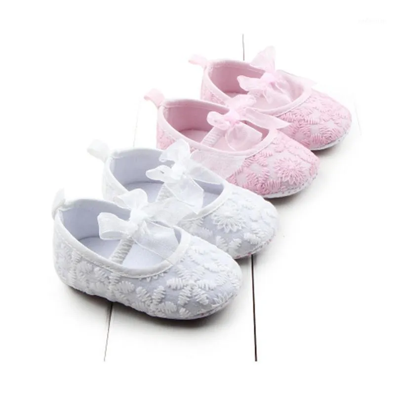 First Walkers Spring Summer Baby Girl Bow Princess Shoes Born Embroidery Flower Infant Toddler Soft Anti-slip Sole