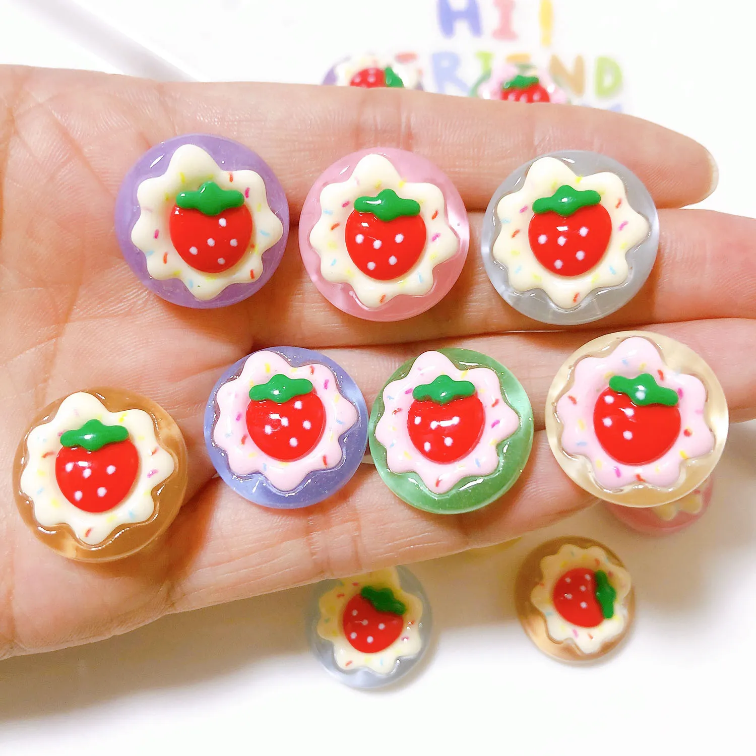 Cream Glue Phone Case Resin Craft Tools Accessories Headgear Earrings Hairpin Diy Material Wholesale Transparent Strawberry Donut 1221863