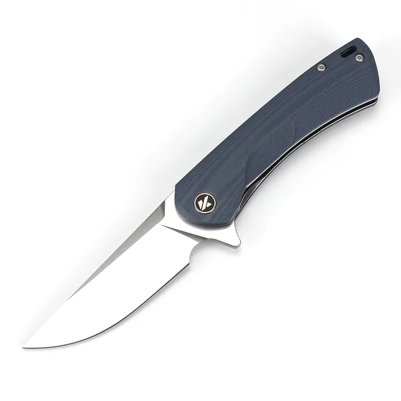 Specialerbjudande R7801 Flipper Pocket Fapp Knife VG10 Satin Drop Point Blade G10 Rostfritt stålplåt Handtag Boll lager snabba vikta knivar