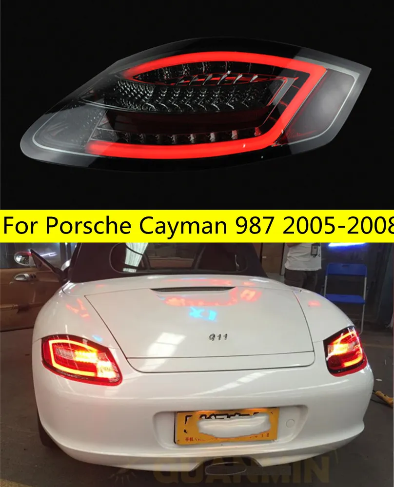Lâmpada traseira de estilo de carro para Porsche Cayman 987 Luz traseira LED 2005-2008 LED SINAL DO SINAL DO RUNCIMENTO DE ACESSÃO AUTOMES