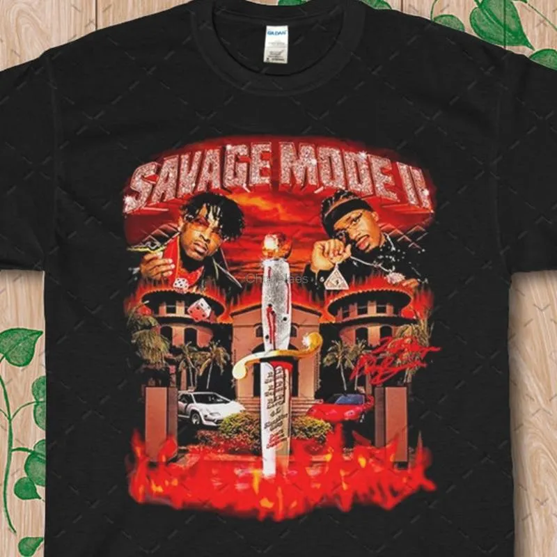 Herren-T-Shirts Savage und Metro Boomin Drop Limited Edition Modus II Rap Tee Vintage Hip Hop T Shirt Shirtmen's's