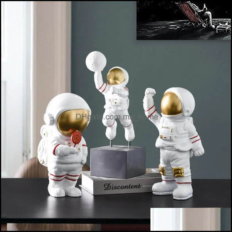creative nordic modern astronaut resin decorative objects ornaments desk astronauta room home decor accessories furnishing