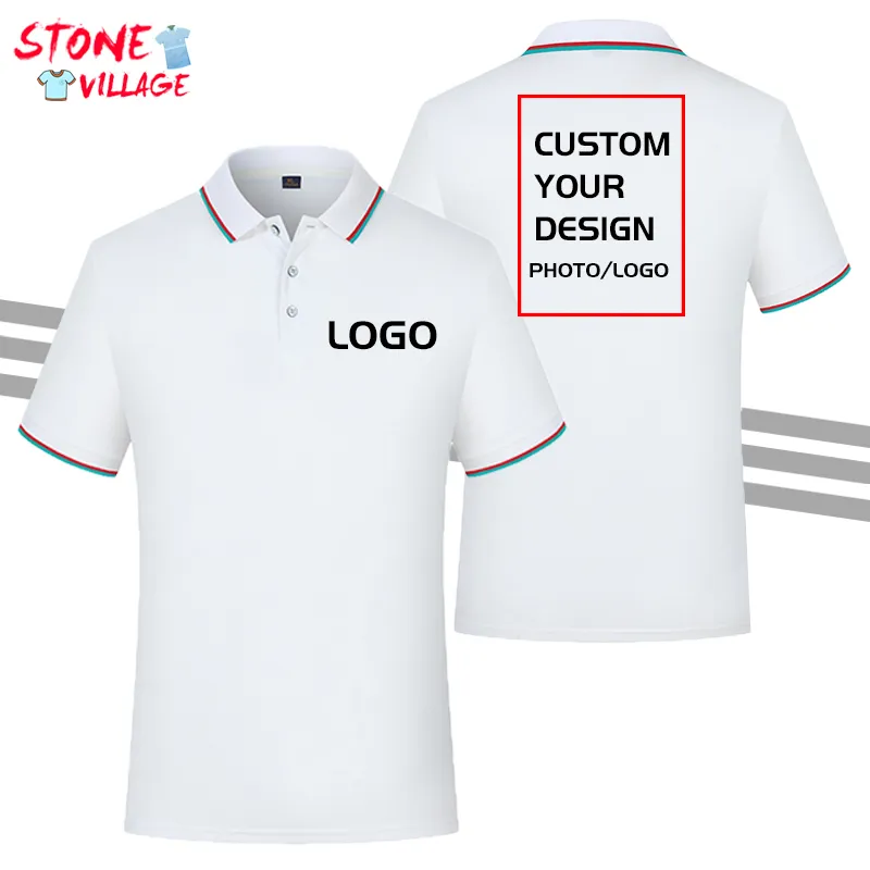 High End Custom Men s Polo Shirt Golf Tennis Individual eller Team Topps Casual Business Social Short Sleeve Diy Your Clothes 220722