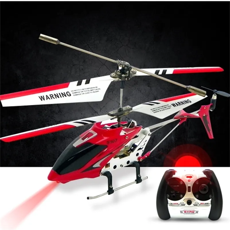 Original Syma S107G S107 3.5CH RC Helicóptero com Gyro Radio Control Metal Liga Fuselagem R / C Brinquedos 220321