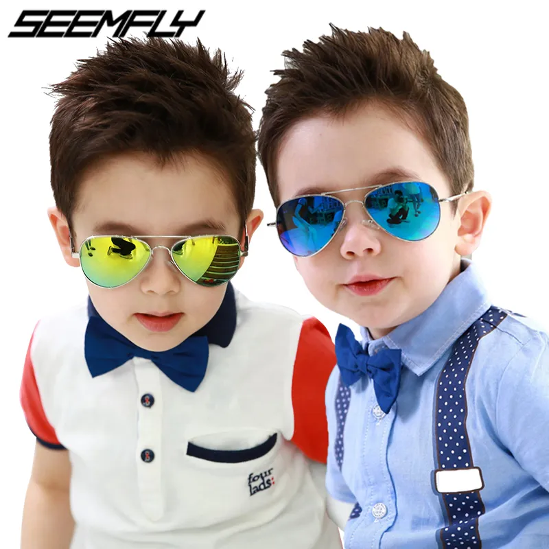 Seemfly Retro Kids Gafas de sol UV400 Diseñador de la marca Niños Gafas de sol Tonos de lujo Bebé Niños Niñas Gafas Gafas 220705