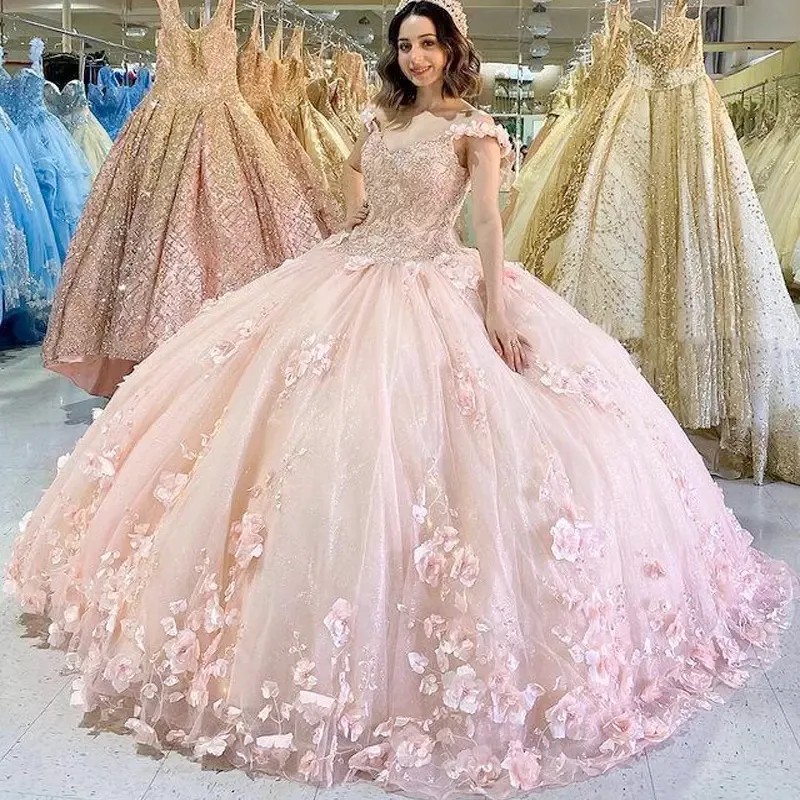 Pearl pink sales quinceanera dresses