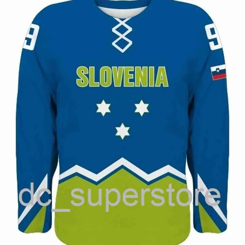 Couture personnalisée NOUVEAU 2021 Team Slovénie Hockey Jersey Anze Kopitar Mursak Rodman Ticar Mens Hockey Jersey XS-6XL