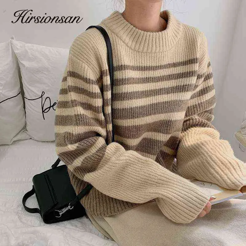 Hirsionsan Cashmere Crop suéters Mulheres 2020 Inverno novo elegante e quente malha feminina Pu T220824