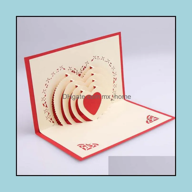 hot new 3d  up cards invitations valentine lover love romantic birthday wedding anniversary greeting cards gift postcard sn786