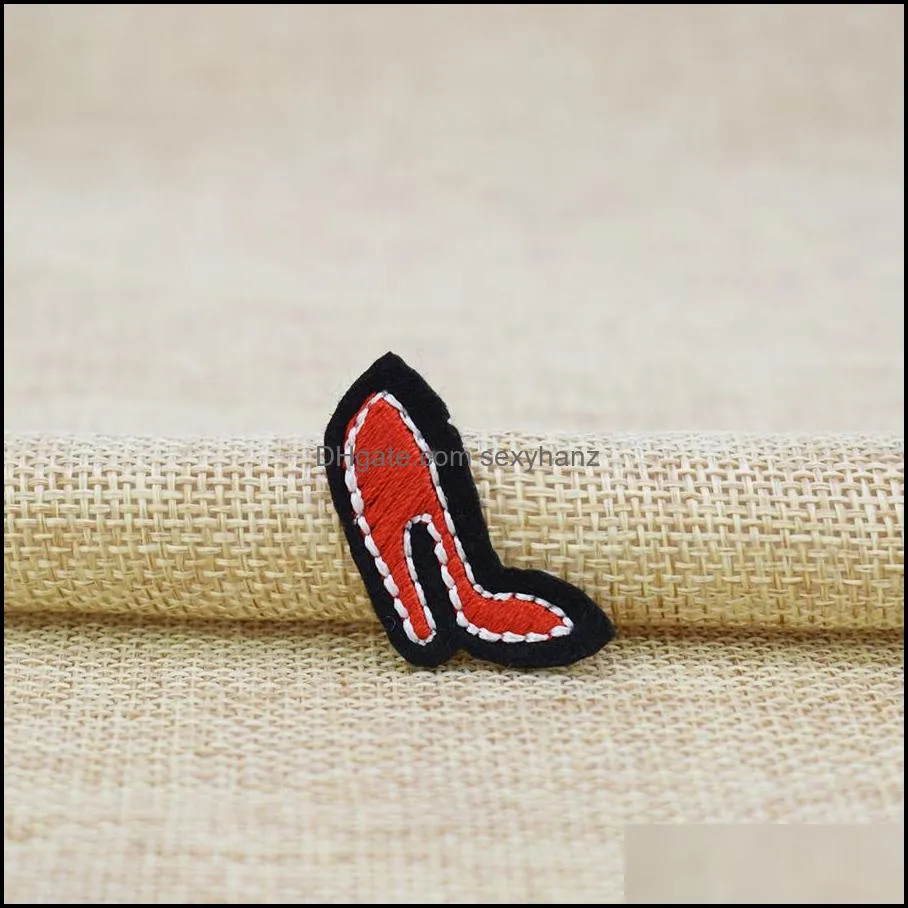 10 pcs high heelses badges for clothing iron embroidered applique iron sew ones sewing accessories for clothes