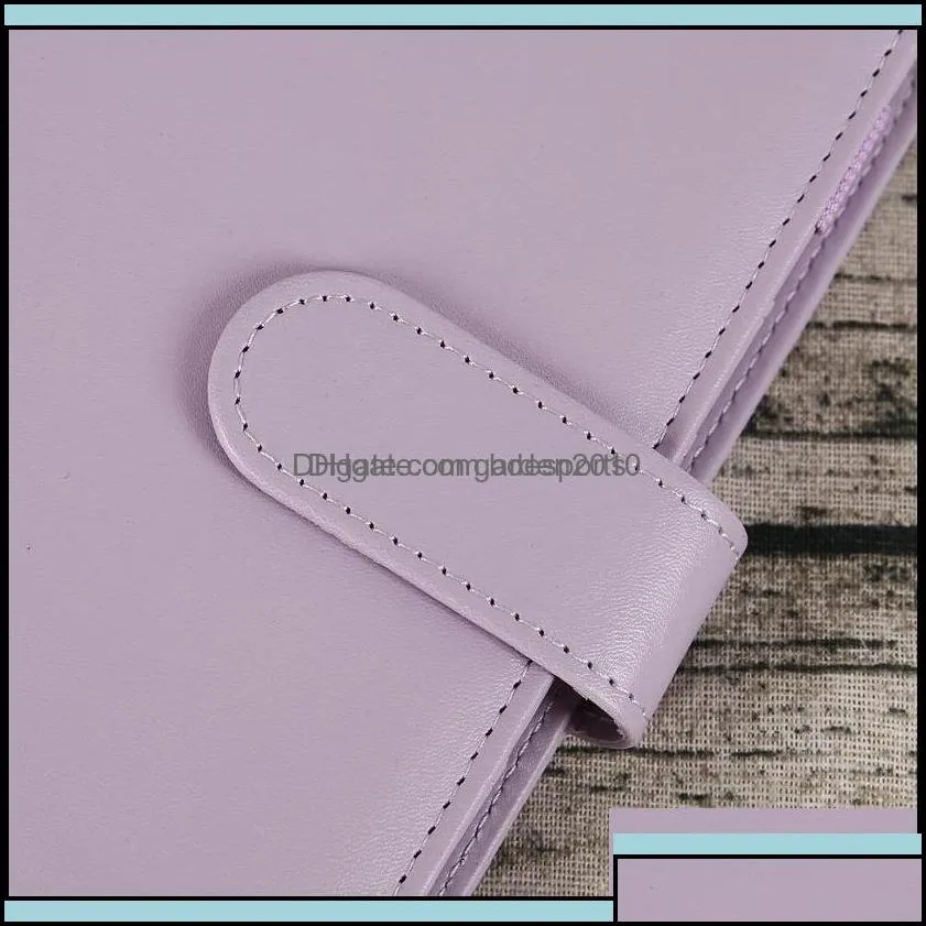 Notepads Notes Office School Supplies Business Industrial 11Colors!!A6 Pu Leather Notebook Binder  Color 19*13Cm Refillable 6 Ring