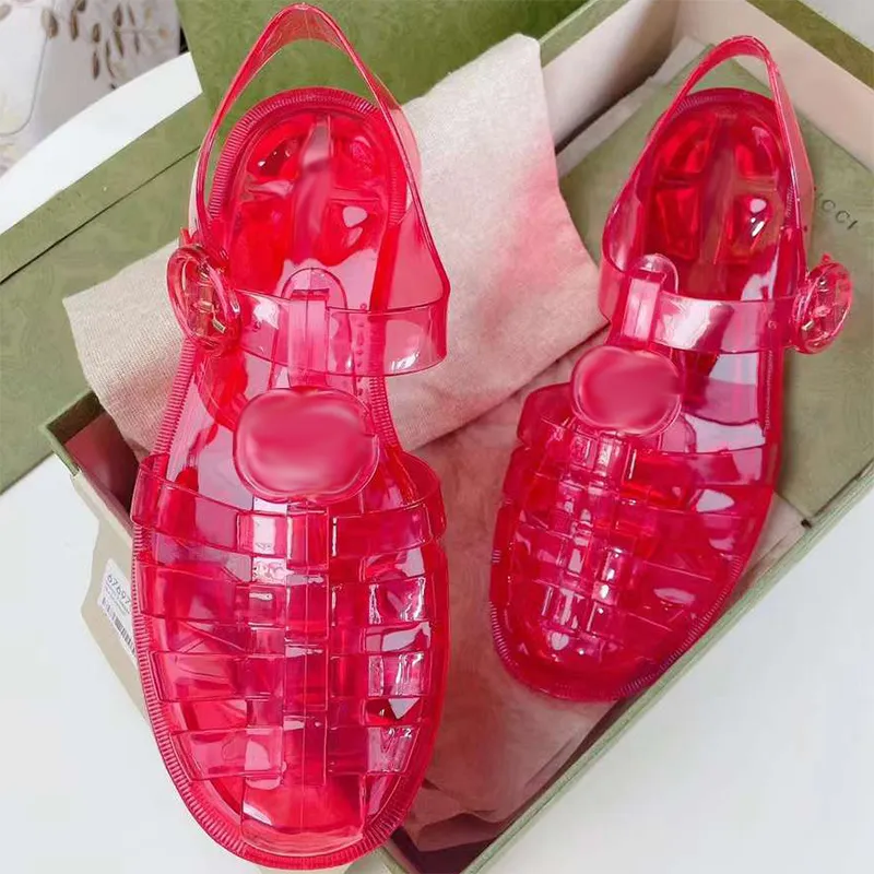 Designer Sandals Men Double Buckle Shoes Jelly Sandal Women