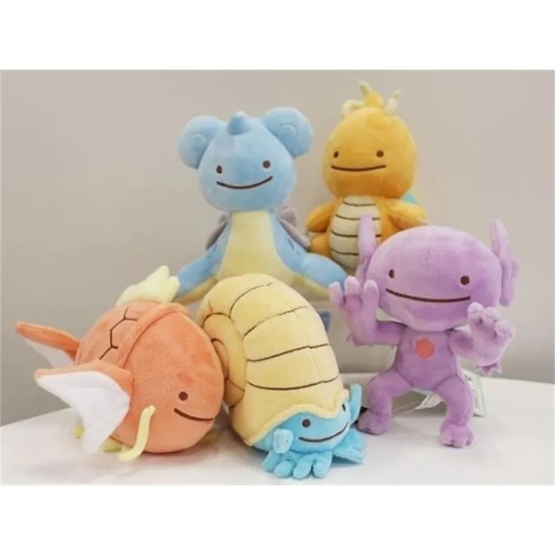 15CM peluche Dittos Transformer Dragonites Laprass Omanytes Sableyes Magikarps peluche douce bonne qualité cadeau de noël enfant 220815