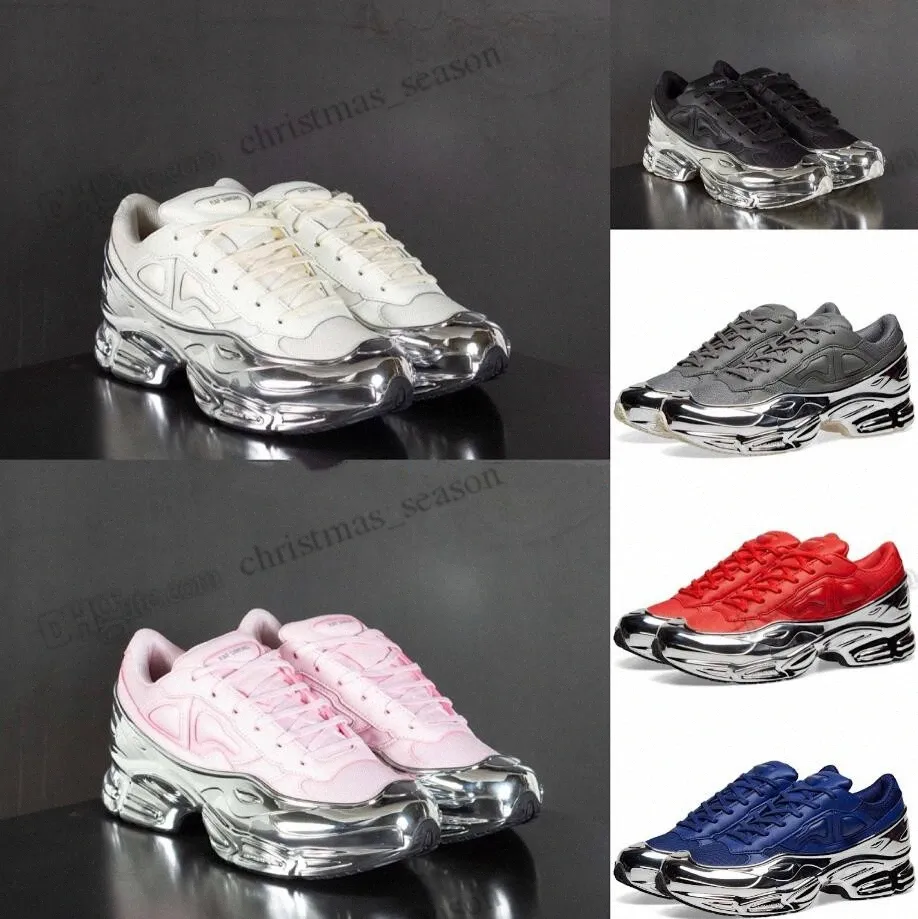 2023 de alta calidad Raf Simon Ozweego originales zapatos casuales de choque rodillo para mujer para hombre zapatillas de deporte clásicas zapatillas de deporte al aire libre tennies zapatos de lona de arranque J4ae #