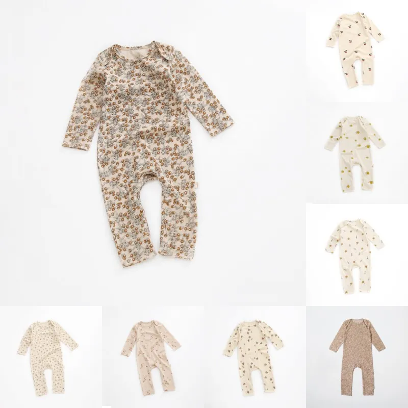Newborn Kid baby Boys Girls Clothes Spring Print Romper Cute Sweet Cotton Jumpsuit Long Sleeve Autumn Fall Baby Outfit 1329 D3
