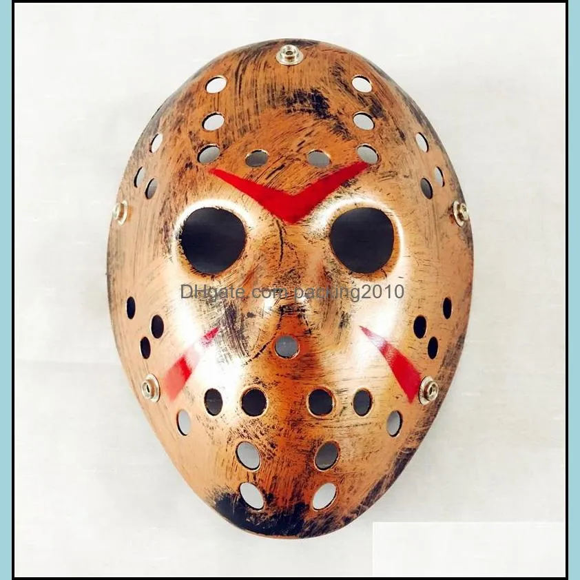 Retro Masquerade Masks The 13th Horror Movie Jason Skull Face Mask Scary Halloween Costume Cosplay Festival Party Decor Props 3 7rh YY