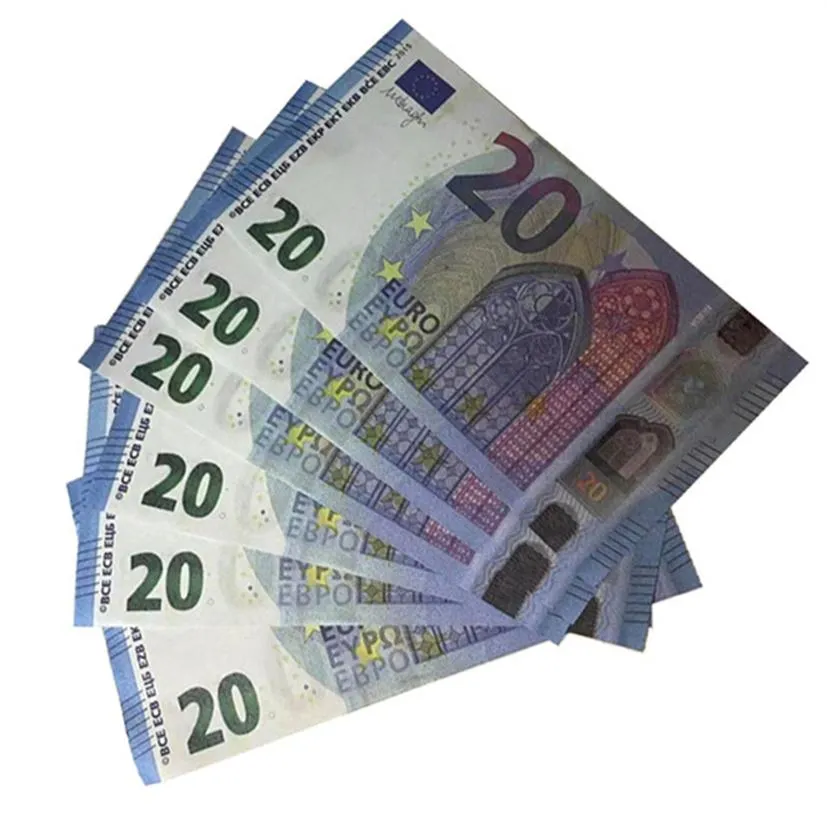 Prop Euro 20 fournitures de fête faux argent film billets d'argent jouer Collection et cadeaux décoration de la maison jeton de jeu faux billet euros36906761071P