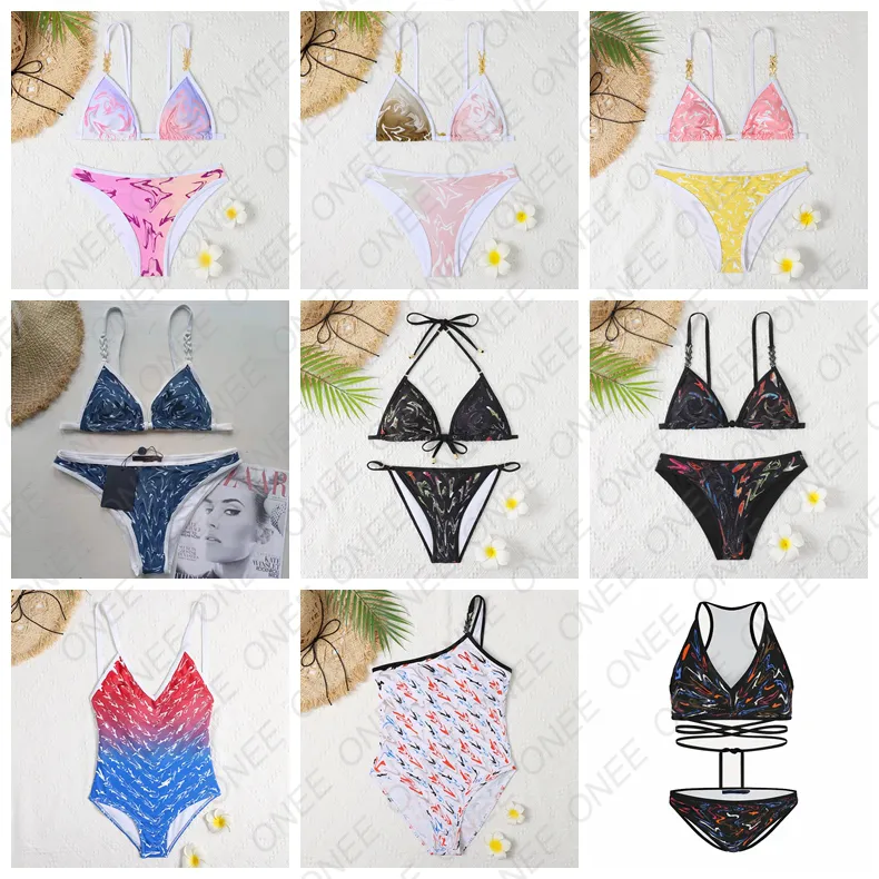 Fato de Banho Feminino Designer Sexy Meninas Fato de Banho Têxtil Roupa de Banho de Verão Conjunto de Biquínis de Praia Carta Bodysuit Roupa de Natação Biquíni de Natação Banhistas Ternos Série 600