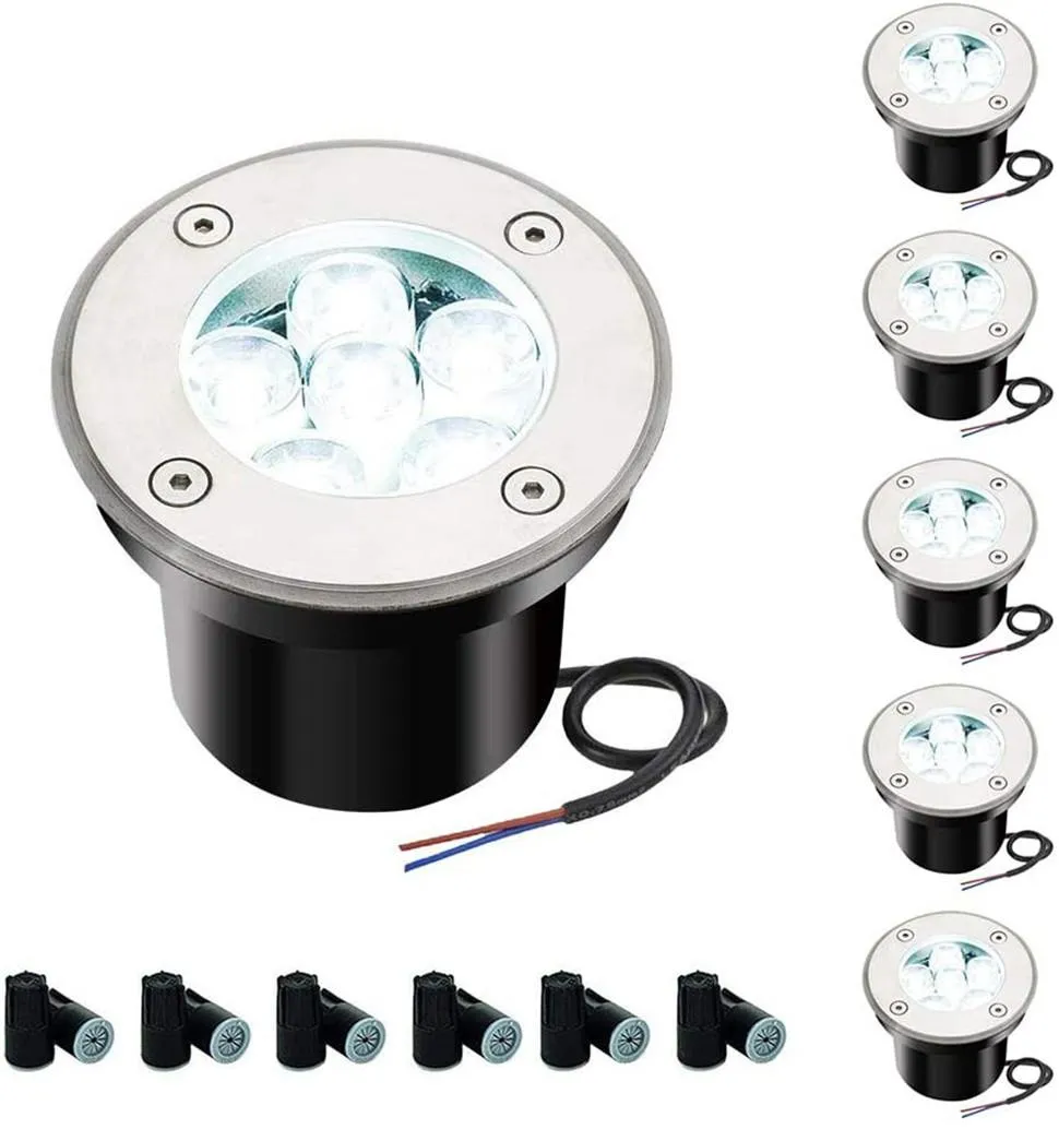 US STOCK Lampada da terra a luce sotterranea a LED 5W 12V IP67 Lampade da giardino per esterni a terra