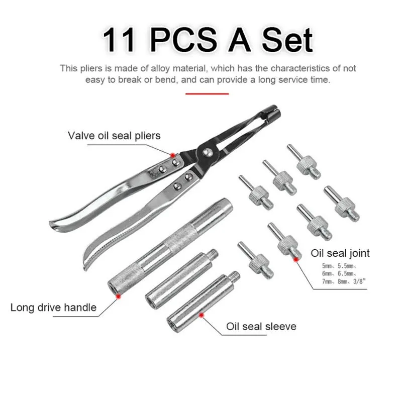 Conjuntos de ferramentas profissionais de mão PCS Válvulas de vedação de óleo Sleeve Conjunto de articula