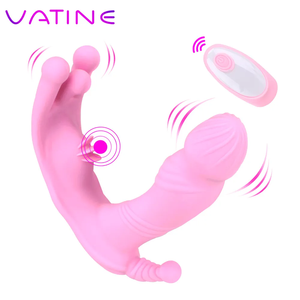 VATINE Riscaldamento intelligente Indossabile Vibratore Dildo 7 modalità Stimolatore clitorideo Vibrazione Mutandine Giocattoli sexy per le donne