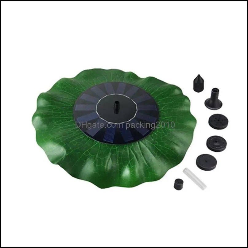 solar powered fountain pump lotus leaf fountain floating water pump for bird bath ponds gardens pool outdoor decoration