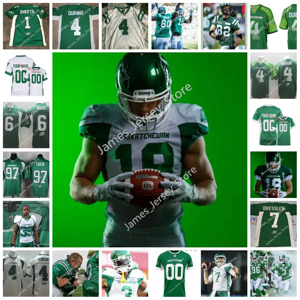 2022 CFL CFL Saskatchewan Roughriders Jersey 15 Mike Edem 3 Nick Marshall 32 Rolan Milligan 26 Godfrey Onyeka 24 Damon Webb 46 Jorgen Hus 12 Brett Lauther