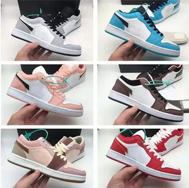 Mens Sneakers Shoes 2022 Classic 1s Men Women Low Cut Leather Casual Flats Trainers Outdoor OG Skateboarding Sports Shoe 36-44