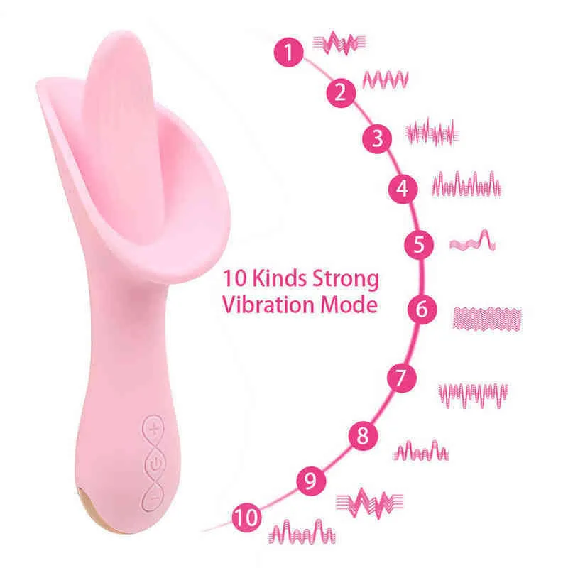 Ikoky NXY Vibrators Tongue Vibrator Oral Sex Massager 10 Mode Clitoris Stimulator Silicone Female Masturbator_voghion.com