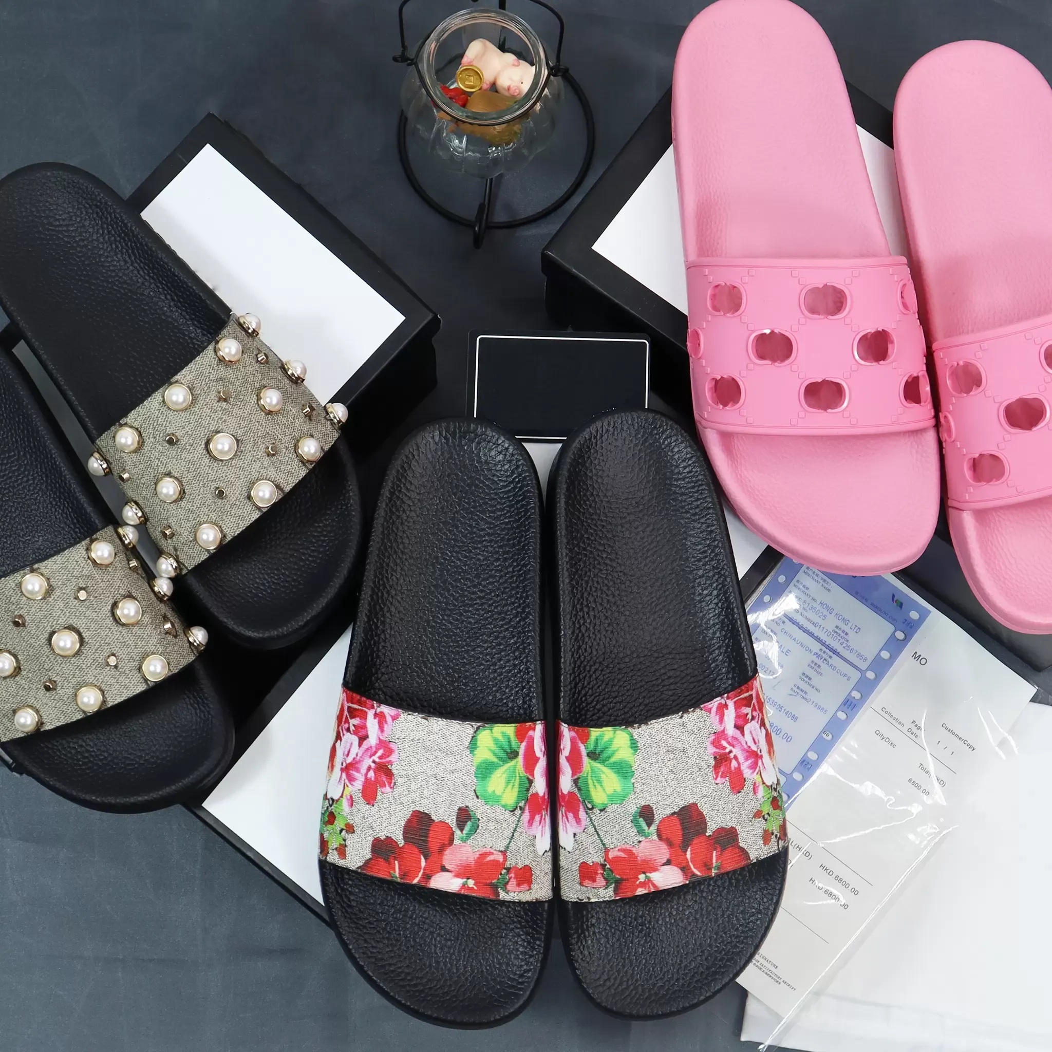 Multi colored slide sandals 2025