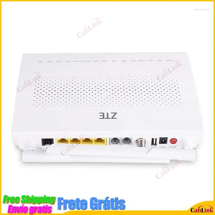 Fiber Optik Ekipman Kalitesi Garantisi 10 PCS ZTE F660 V8 GPON ONU ONT 1GE 3FE 1USB 1TEL 5DBI Harici WiFi% 100 Ftth Yönlendirici Modem FTTXFIBER