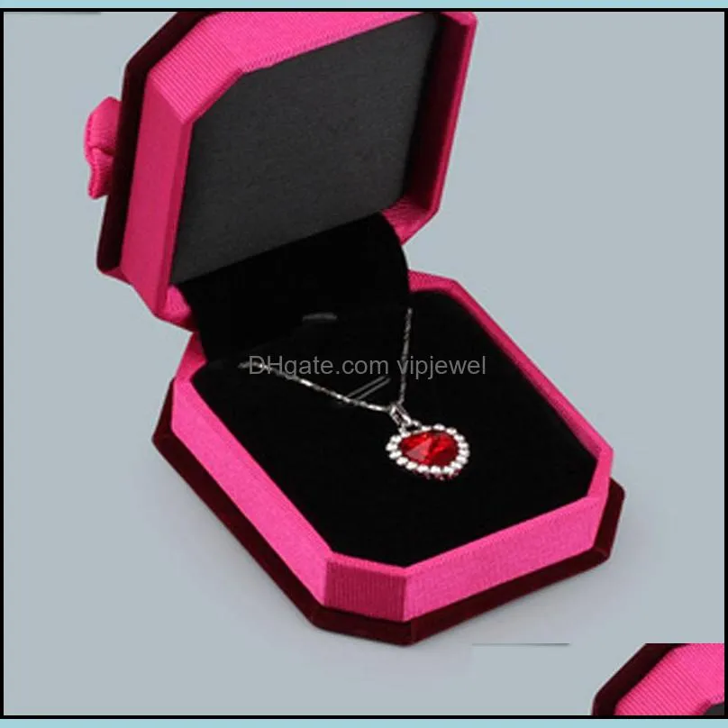 velvet bowknot jewelry packaging holder boxes for pendant necklace charm bracelets ring earring bangle display case decor