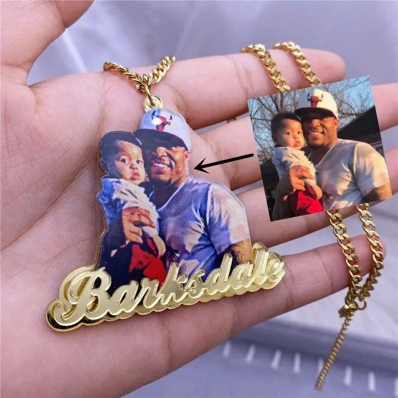 Personalized Acrylic Pendant Halloween Costume Jewelry Necklace for Women