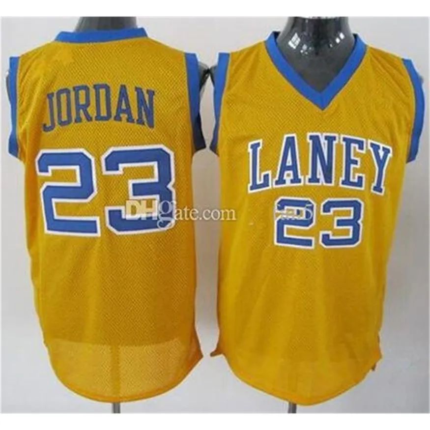 Nikivip Laney High School Michael MJ #23 Blue Retro Basketball Jersey Men's Stithed Custom Number Название майки