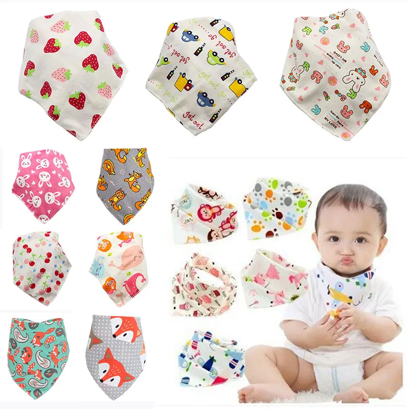 Baby Saliva Towel Bibs & Burp Cloths Triangle Towels Baby Double Snap Button Newborn Bib Scarf