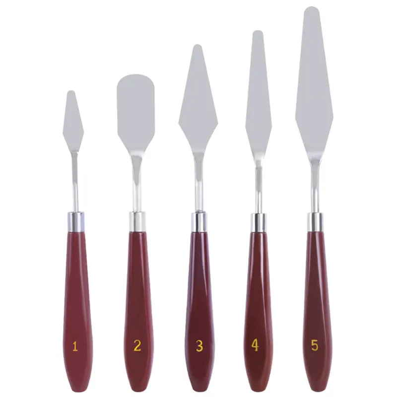 Spatule à pâtisserie en acier inoxydable, crème à gâteau, glaçage, épandeur de glaçage, Fondant, lissage, outils de fabrication de gâteaux, pelle à peinture à l'huile 0616