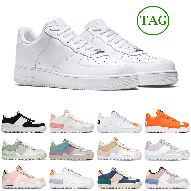 1 men women one casual shoes platform sneakers Triple White Black Pale Ivory Spruce Aura Glacier Washed Coral Arctic Punch Pink mens outdoor trainers