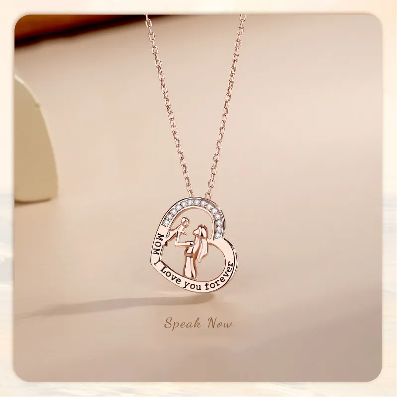 S925 Sterling Silver Necklace Favor Female Clavicle Chain Female Love Confession Women Mother's Day Gift