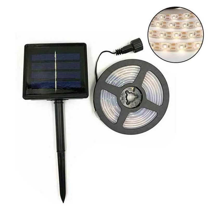 Solar Power M Streifen Licht Outdoor RGB Flexible Beleuchtung Band Band Wasserdichte led Streifen Hintergrundbeleuchtung Garten Decor J220531