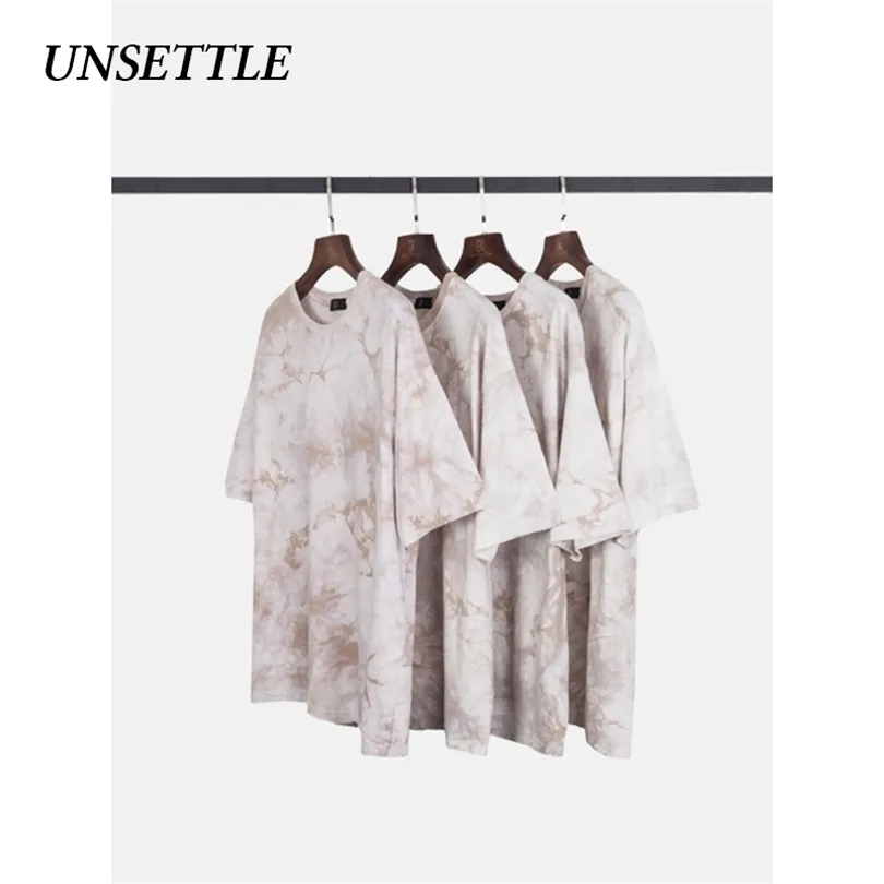 UNSETTLE SS MenWomen Harajuku Tie Dye maglietta oversize Moda estiva Streetwear Maglietta Hip Hop Manica corta Top Magliette T200614