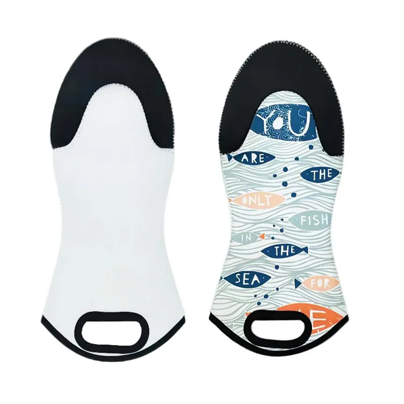 Neoprene Sublimation Oven Mitts Blank Glove Baking Heat Insulation Thick High Temperature Resistance Mittens with Silicone Palm