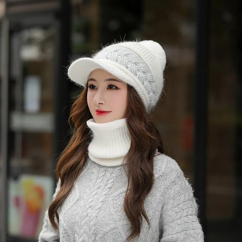 Wool Skull Cap Beanie Fashionable Hair Stripe Knitted Hats With