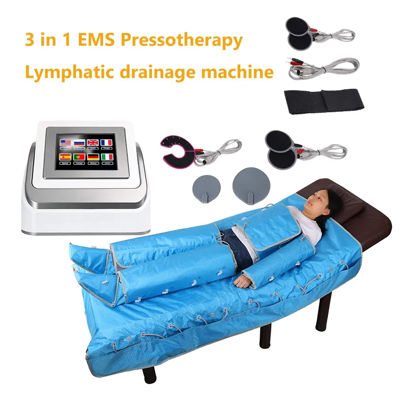 3-in-1-Ferninfrarot-Pressotherapie EMS Abnehmen Elektrische Muskelstimulation Sauna Luftdruck Lymphdrainage Körper Sport Erholung Verbessern Sie die Durchblutung