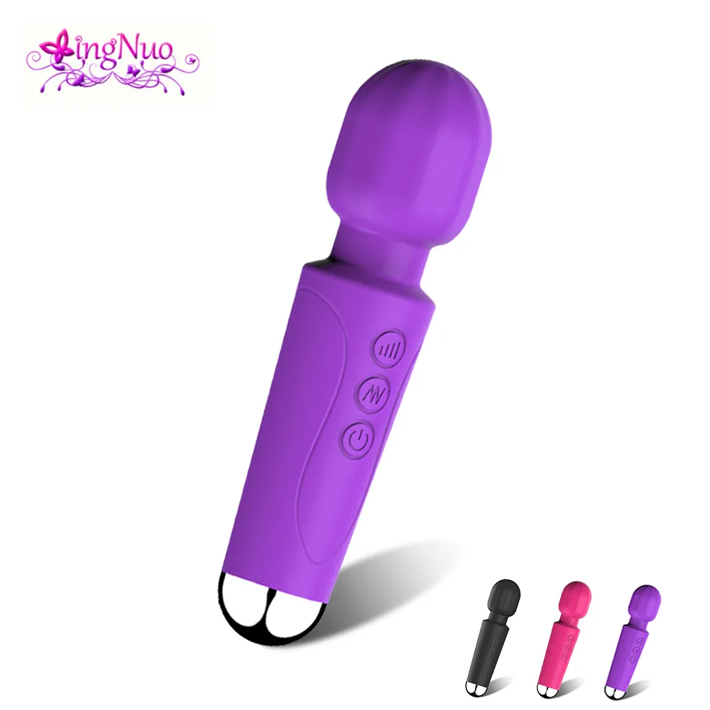 20 modos Mini poderoso Av Vibrator Wand Goods adultos de brinquedo sexy de brinquedo clitóris feminino Mushulator Massager para mulheres