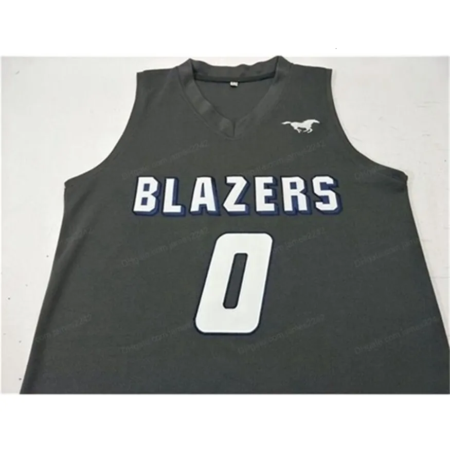 Nikivip Custom #0 Bronny James High School Basketball Jersey Men Stitched Grey qualquer tamanho 2xs-5xl e número de qualidade superior