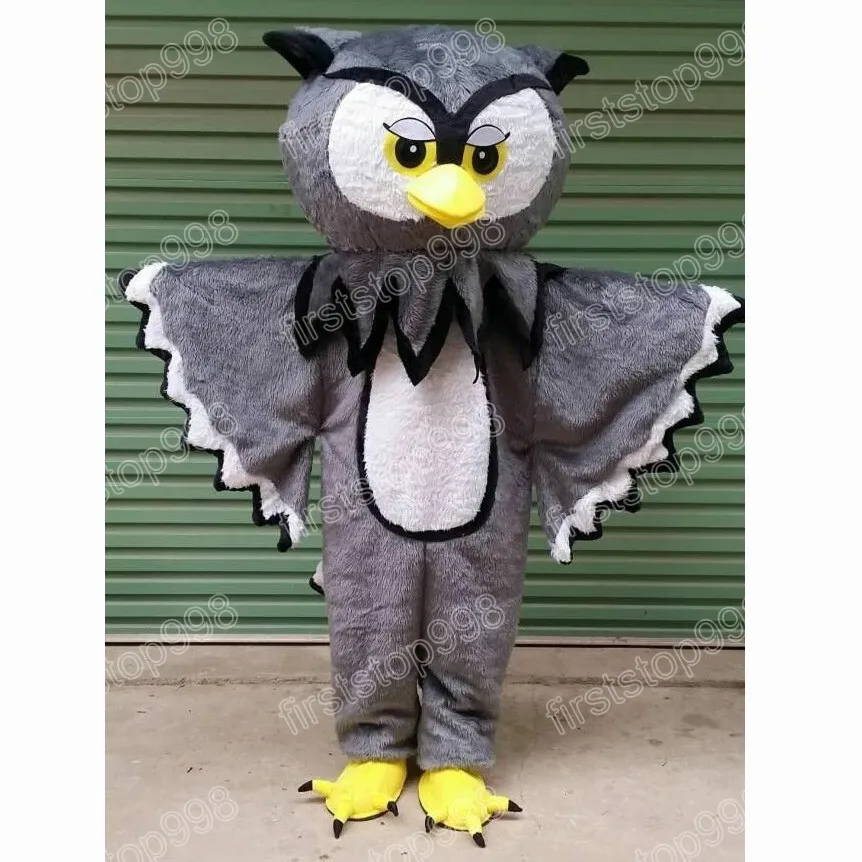 Halloween Grauer Adler Maskottchen Kostüm Top Qualität Cartoon Anime Thema Charakter Erwachsene Größe Weihnachten Außenwerbung Outfit Anzug