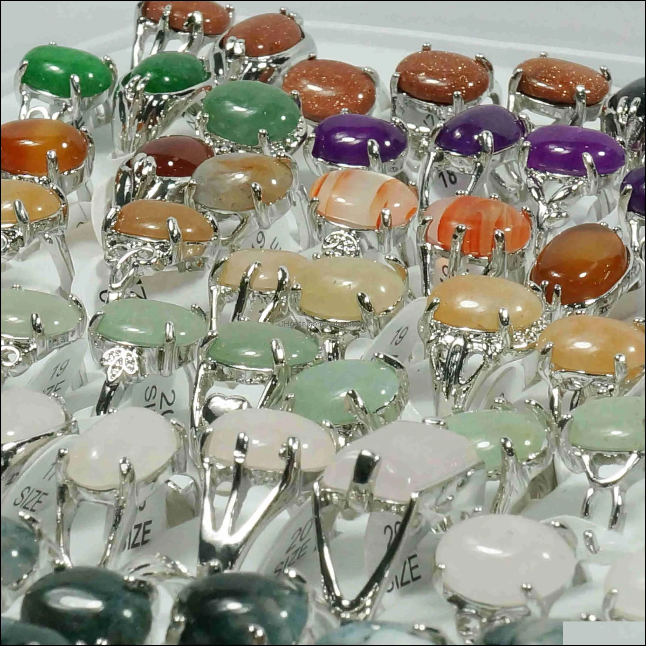 100 pices anneaux en vrac bijoux de gurison en gros pour les femmes